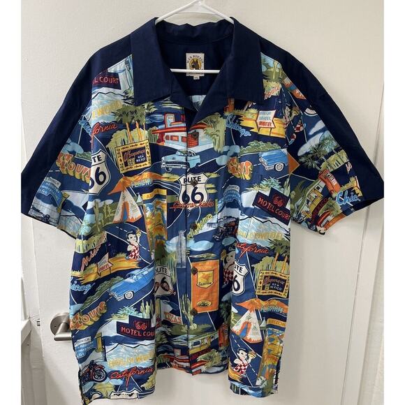 Max Boxxer Cars Route 66 States Chicago Shirt SIZE XXL Vintage Cars Drive ins - Picture 2 of 5